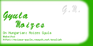 gyula moizes business card